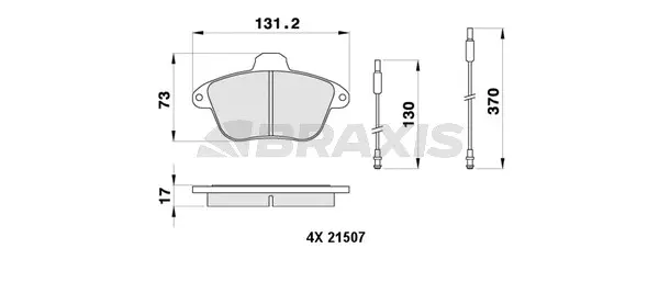 Brake Pad Set, disc brake (AB0445)