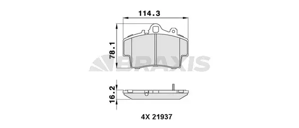 Brake Pad Set, disc brake (AA0271)