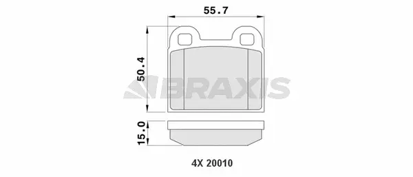 Brake Pad Set, disc brake (AA0180)