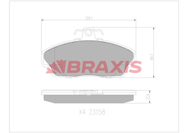 Brake Pad Set, disc brake (AA0772)