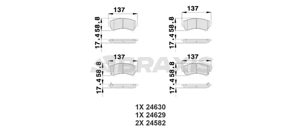Brake Pad Set, disc brake (AB0207)