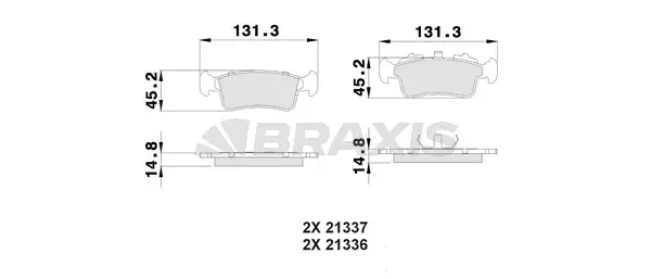 Brake Pad Set, disc brake (AA0291)