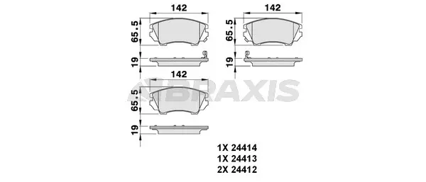 Brake Pad Set, disc brake (AB0144)