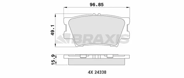 Brake Pad Set, disc brake (AA0174)