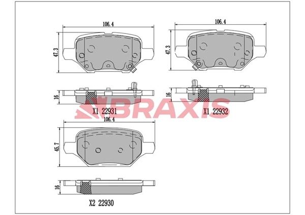 Brake Pad Set, disc brake (AA0783)