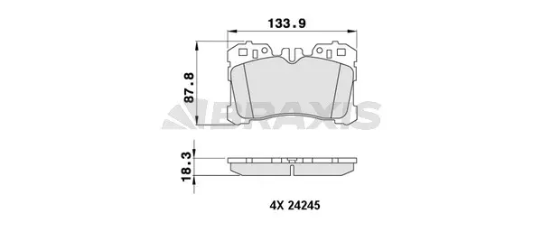 Brake Pad Set, disc brake (AA0489)