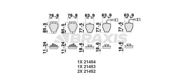Brake Pad Set, disc brake (AB0418)