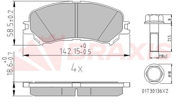 Brake Pad Set, disc brake (AA0667)