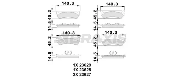 Brake Pad Set, disc brake (AA0503)