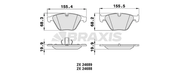 Brake Pad Set, disc brake (AA0214)