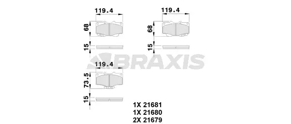 Brake Pad Set, disc brake (AB0115)