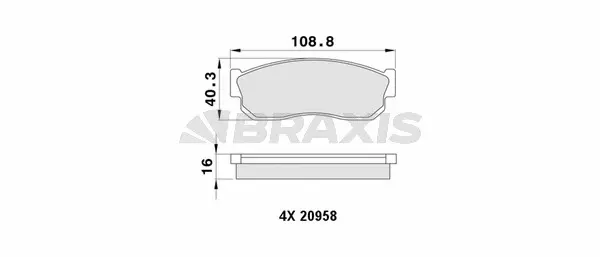 Brake Pad Set, disc brake (AA0462)