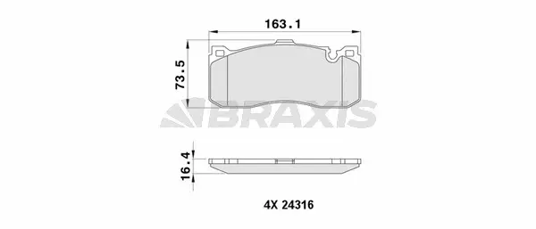 Brake Pad Set, disc brake (AA0437)