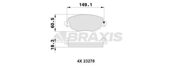 Brake Pad Set, disc brake (AB0029)