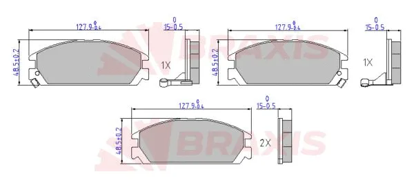 Brake Pad Set, disc brake (AA0645)