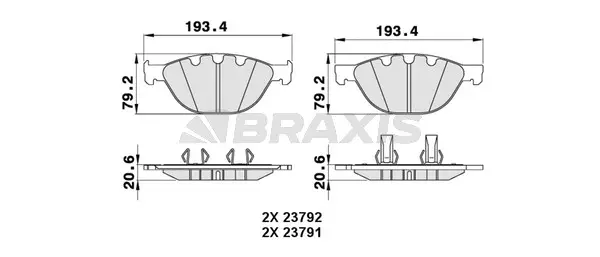 Brake Pad Set, disc brake (AA0270)