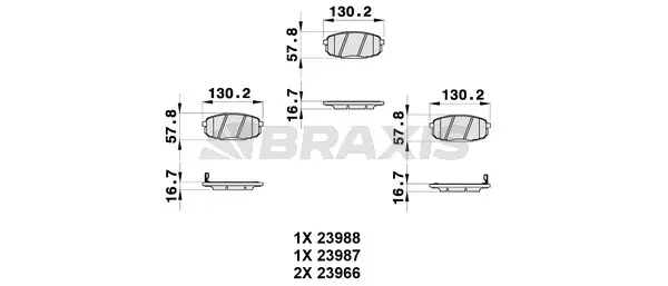 Brake Pad Set, disc brake (AB0312)