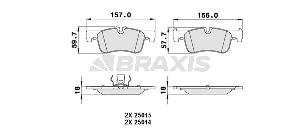 Brake Pad Set, disc brake (AA0210)