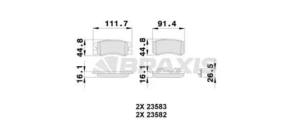 Brake Pad Set, disc brake (AB0246)