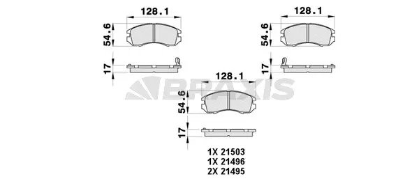 Brake Pad Set, disc brake (AB0402)