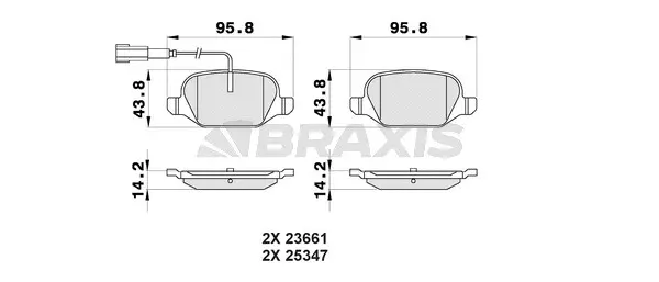 Brake Pad Set, disc brake (AB0165)