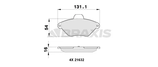 Brake Pad Set, disc brake (AB0271)