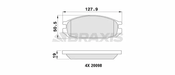 Brake Pad Set, disc brake (AA0428)