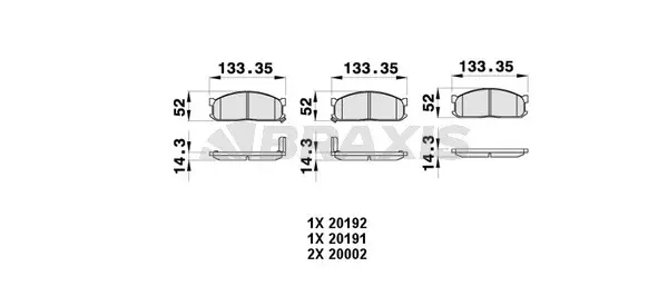 Brake Pad Set, disc brake (AB0454)