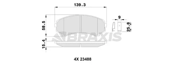 Brake Pad Set, disc brake (AB0244)