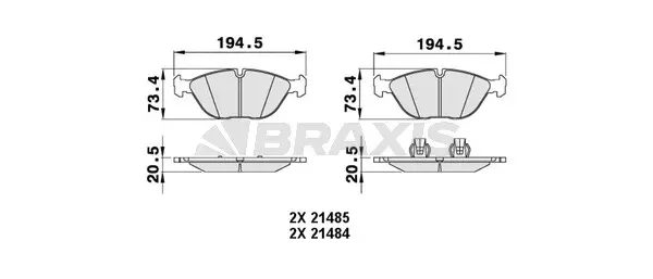 Brake Pad Set, disc brake (AA0243)