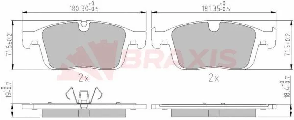 Brake Pad Set, disc brake (AA0659)