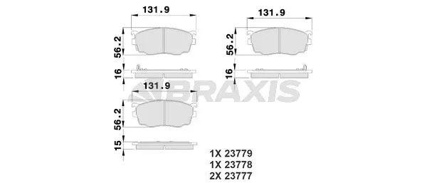 Brake Pad Set, disc brake (AB0209)