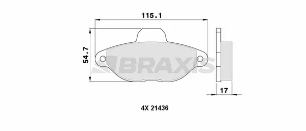 Brake Pad Set, disc brake (AA0006)