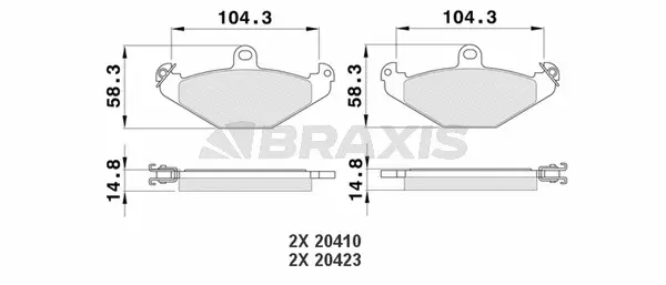 Brake Pad Set, disc brake (AA0155)