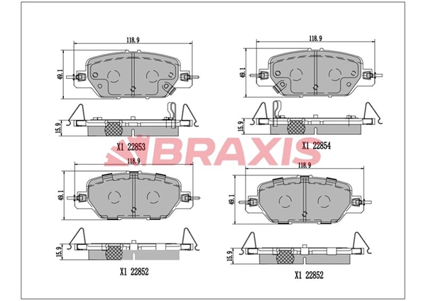 Brake Pad Set, disc brake (AA0781)