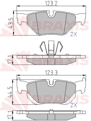 Brake Pad Set, disc brake (AA0615)