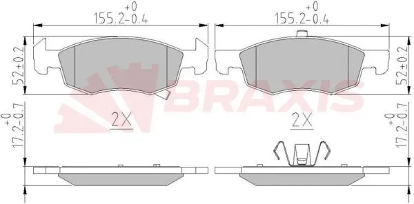 Brake Pad Set, disc brake (AA0612)
