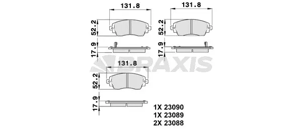 Brake Pad Set, disc brake (AB0385)