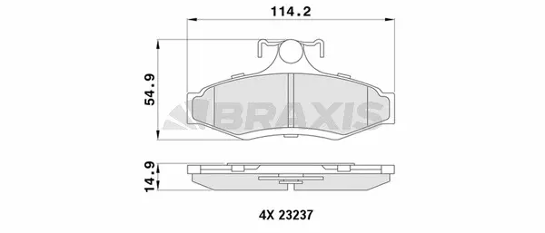 Brake Pad Set, disc brake (AA0379)