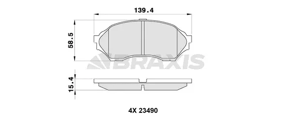Brake Pad Set, disc brake (AB0333)