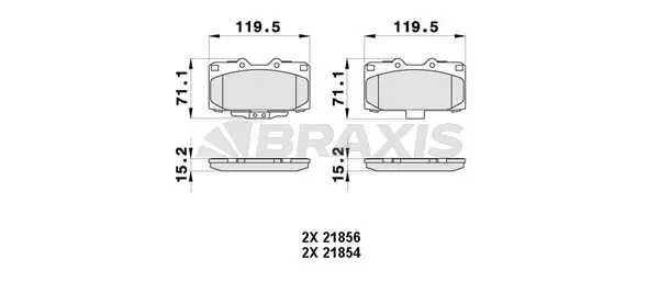 Brake Pad Set, disc brake (AB0370)