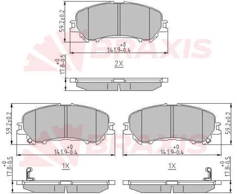 Brake Pad Set, disc brake (AA0617)