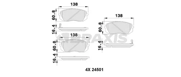 Brake Pad Set, disc brake (AB0123)