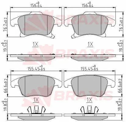 Brake Pad Set, disc brake (AA0646)
