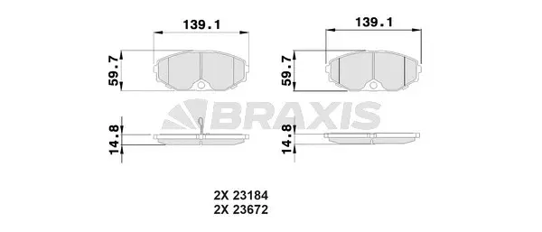 Brake Pad Set, disc brake (AB0509)