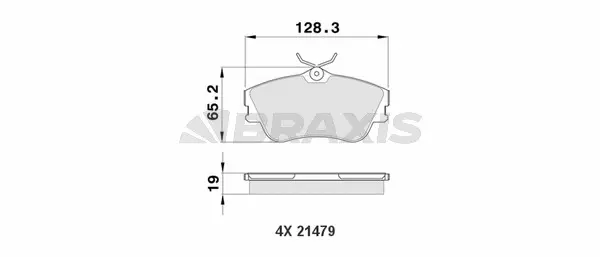 Brake Pad Set, disc brake (AA0160)