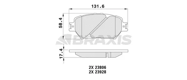 Brake Pad Set, disc brake (AA0483)