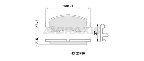 Brake Pad Set, disc brake (AB0386)