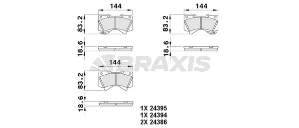 Brake Pad Set, disc brake (AA0484)