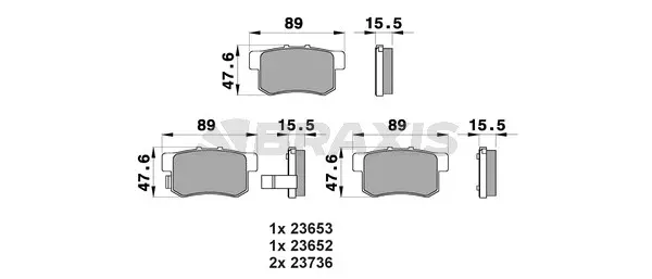 Brake Pad Set, disc brake (AB0205)
